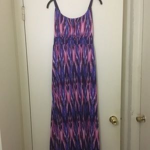 Long multicolored maxi dress 1x